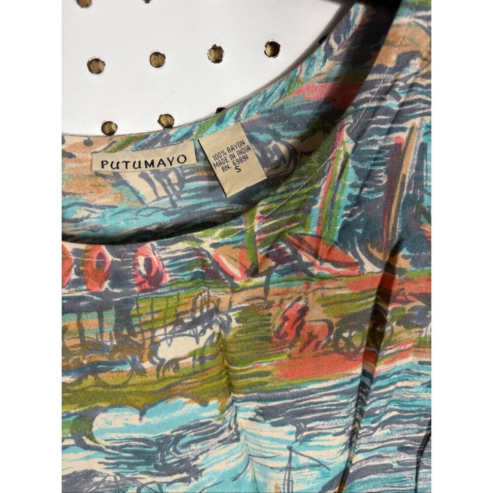 Putumayo sketch landscape tank top & pants set size S - Picture 10 of 10